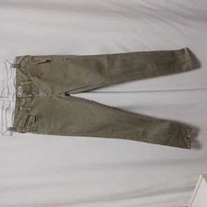 #9 Free People Moss Green Skinny Jeans Size 24
